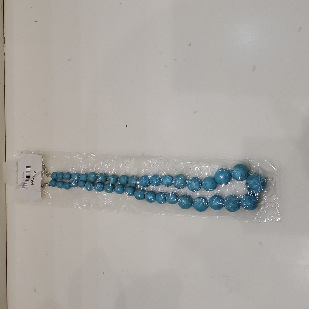 925 Faux Turquoise Necklace - Picture 2 of 4